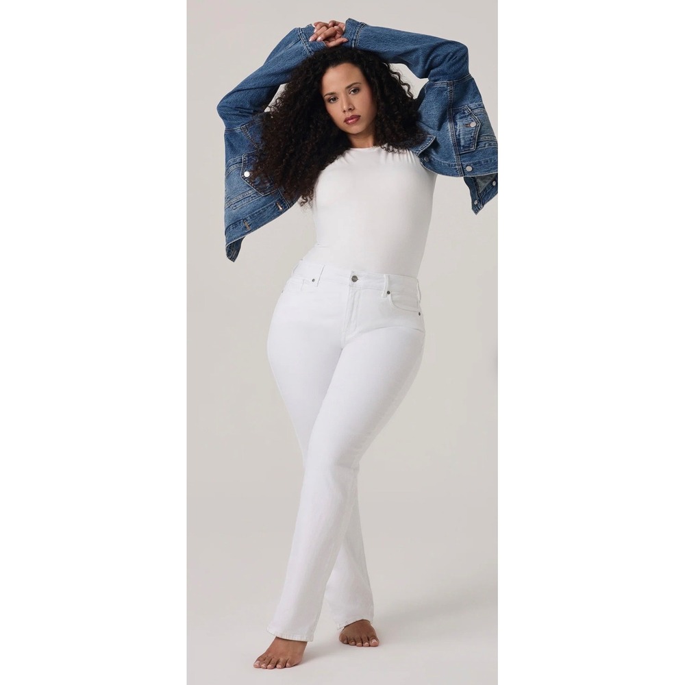 NWT NYDJ White Straight Leg Jeans Plus Size 28W Lift Tuck
